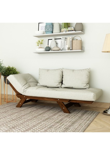 Fonksiyonel Yataklı Otantik Doğal Ahşap Kanepe Ceviz Renk modelleri