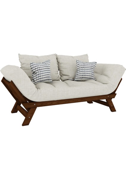 Fonksiyonel Yataklı Otantik Doğal Ahşap Kanepe Ceviz Renk indirimleri