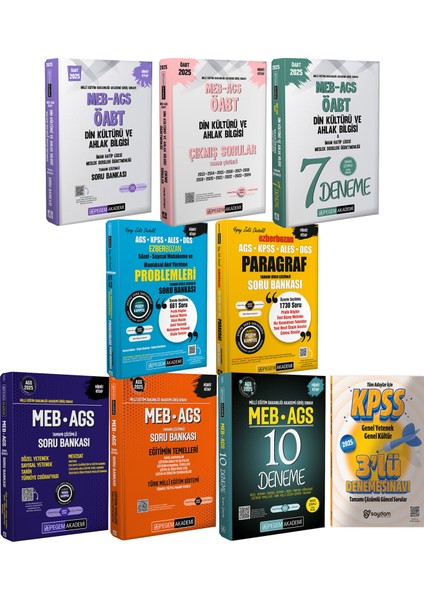 2025 Meb-Ags Din Kültürü Soru Bankası / 10+7 Deneme / Çıkmış Sorular / Paragraf / Akıl Yürütme (Mevzuat)