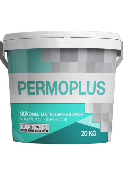 Permoplus Silikonlu Mat İç Cephe Boyası (P Baz) 20 kg