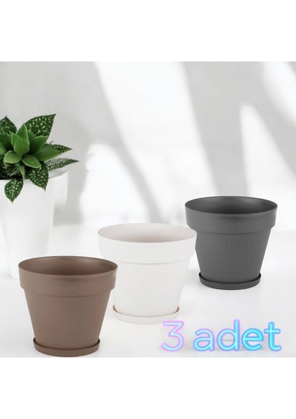 Çiçek Saksısı 1,7 Litre - 3 Adet Renkli