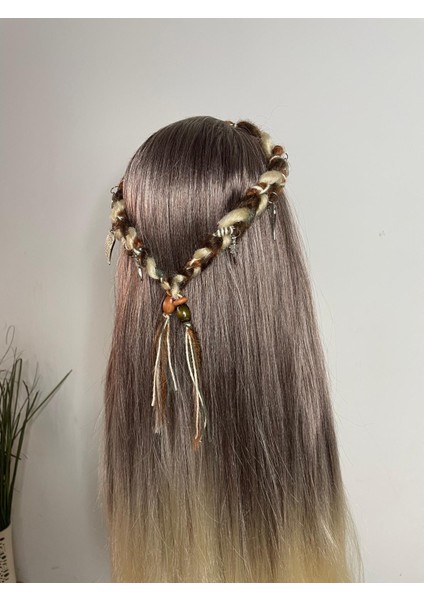 Çıt Çıtlı Rasta Taç - Koyu Kumral & Bakır & Platin