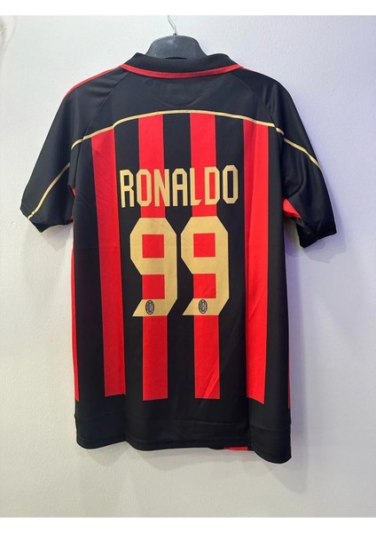 Ac Milan Efsane 2007 Sezon Ronaldo 99 Retro Futbol Yetişkin Forması
