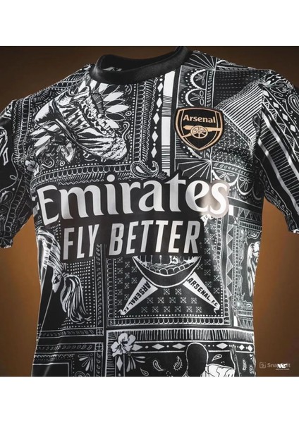 Arsenal Isimsiz Yetişkin Siyah Konsept Forması 2023/2024 Sezon Yetişkin Futbol Forması