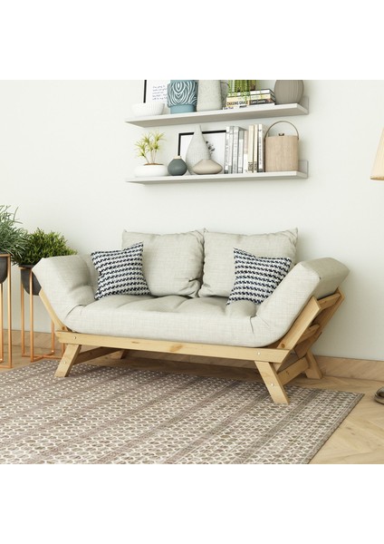 Fonksiyonel Yataklı Otantik Doğal Ahşap Kanepe Renk