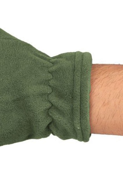 Haki Uzun Polar Eldiven, Sıcak ve Şık Pamuklu Tasarım fırsatları