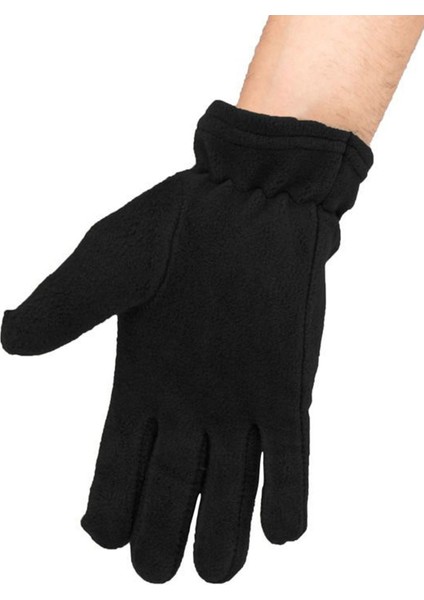 Siyah Uzun Polar Eldiven, Konforlu ve Şık, Pamuklu Örme Malzeme modelleri