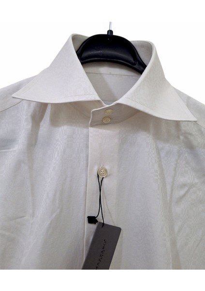 BEJ, KENDİNDEN DESENLİ PAMUK M BEDEN SLİM FİT ERKEK KISA KOLLU GÖMLEK modelleri