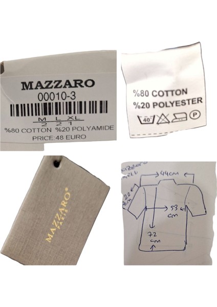 BEJ, KENDİNDEN DESENLİ PAMUK M BEDEN SLİM FİT ERKEK KISA KOLLU GÖMLEK