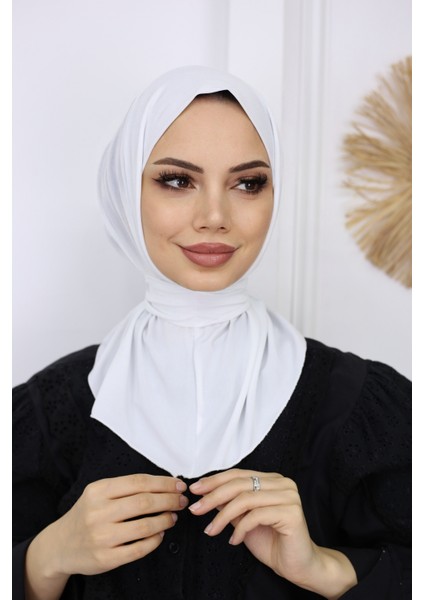 Çıtçıtlı Hazır Pratik Hijab Günlük ve Havuz Bone
