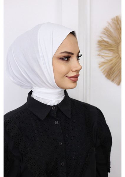 Çıtçıtlı Hazır Pratik Hijab Günlük ve Havuz Bone
