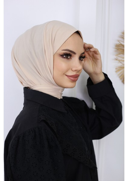 Çıtçıtlı Hazır Pratik Hijab Günlük ve Havuz Bone