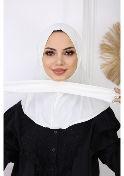 Çıtçıtlı Hazır Pratik Hijab Günlük ve Havuz Bone