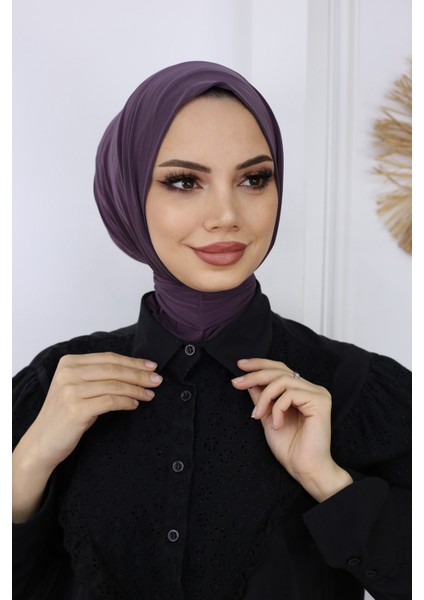 Çıtçıtlı Hazır Pratik Hijab Günlük ve Havuz Bone