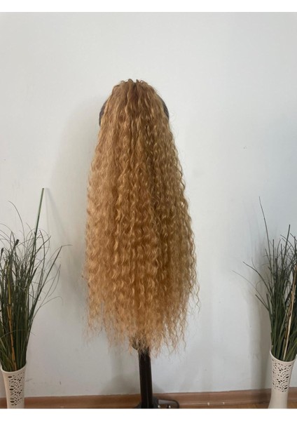 Rus Afro Dalgası Mandallı At Kuyruğu Saç Tokası - Karamel modelleri