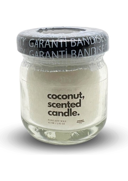 Hindistan Cevizi Kokulu Soya Mum 3 Adet 40 gr - Coconut Scented Soy Wax Candle