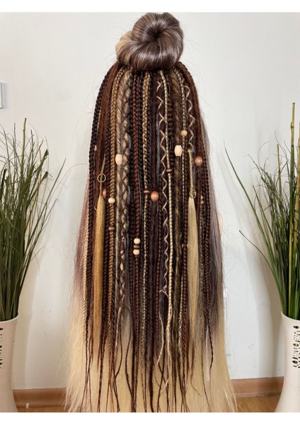 Rasta Mix Afrika Örgü Toka 35LI - Koyu Kahverengi & Kahverengi & Karamel & Bal Köpüğü fiyatları