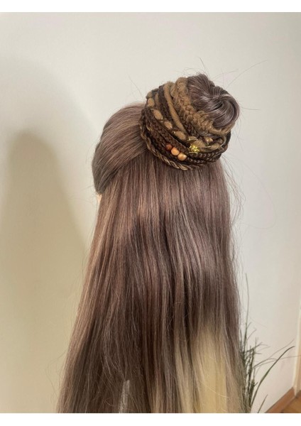 Rasta Mix Afrika Örgü Toka 8'li 50CM - Koyu Kumral & Açık Küllü Kumral fiyatları