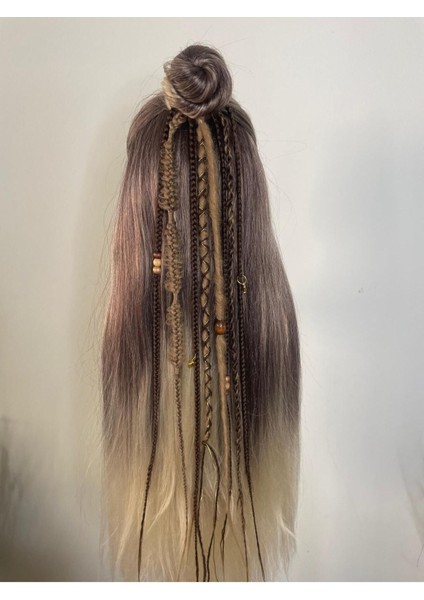 Rasta Mix Afrika Örgü Toka 8'li 50CM - Koyu Kumral & Açık Küllü Kumral fırsatları