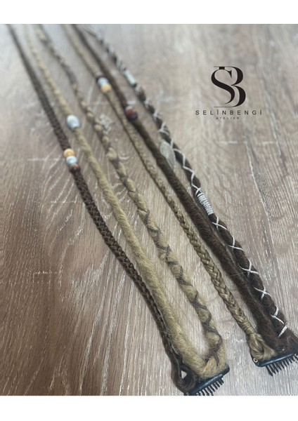 6 Lı Rasta Mix Afrika Örgü Çıt Çıt Toka - Koyu Kumral & Açık Küllü Kumral modelleri