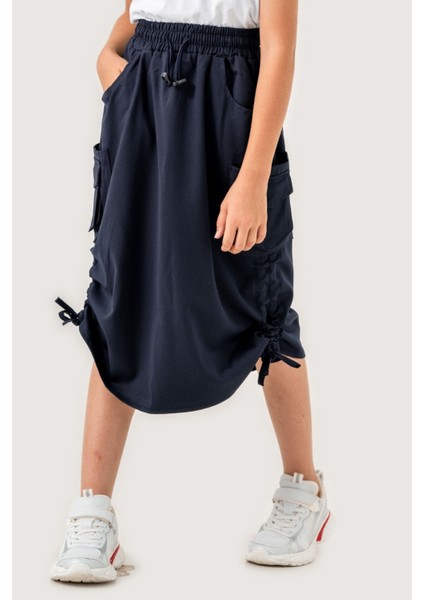 Kız Çocuk Yandan Büzgülü Etek 6201 modelleri