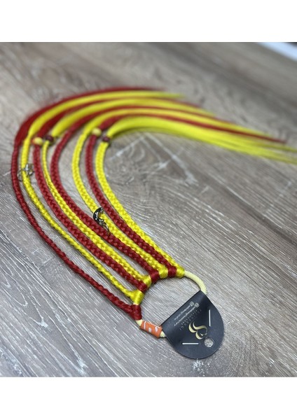 Sarı & Kırmızı Taraftar Afrika Örgülü Çocuk Tokası 8 Li