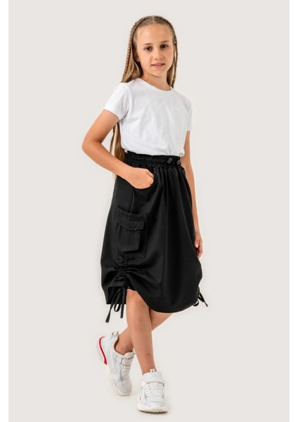 Kız Çocuk Yandan Büzgülü Etek 6201 fiyatları