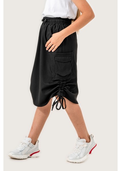 Kız Çocuk Yandan Büzgülü Etek 6201 modelleri