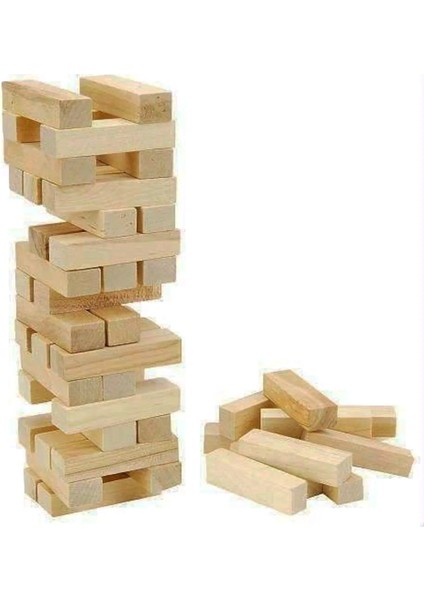 54 Parça Ahşap Denge Jenga Oyunu