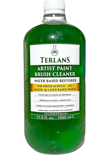 Sanatsal Boya ve Fırça Temizleyici 1000 ml - Yağlı ve Akrilik Boya Temizleyici - Artist Brush Cleaner