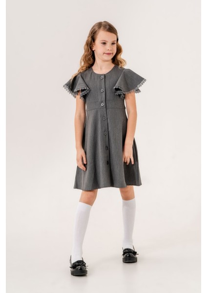 Kız Çocuk Volanlı Elbise 6800