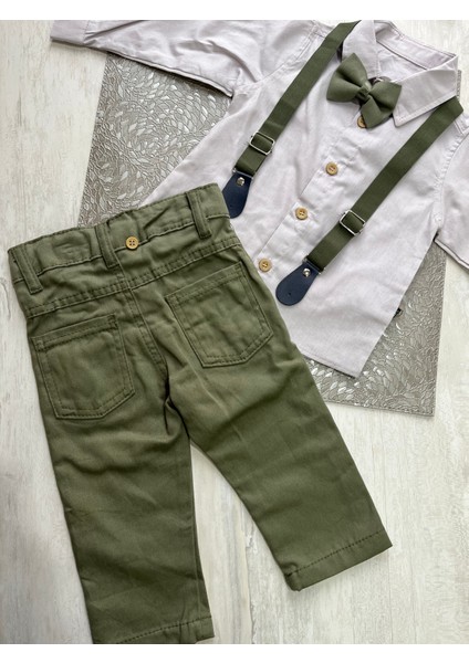 Fukukumbaby Salopetli Papyonlu 4lü Takım Erkek Bebek modelleri