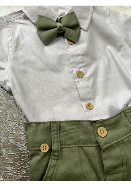 Fukukumbaby Salopetli Papyonlu 4lü Takım Erkek Bebek indirimleri