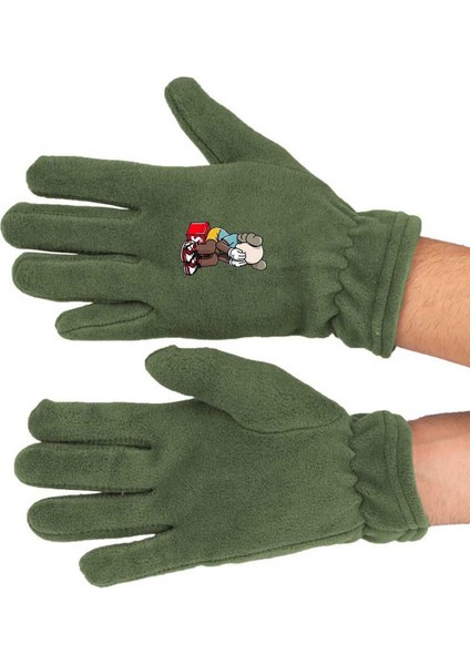 Sam Polar Uzun Haki Eldiven, şık ve sıcak tutan pamuklu tasarım.