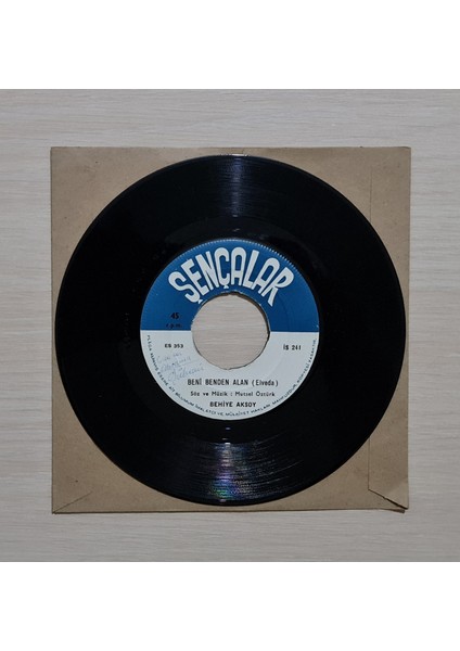 - Sana Gelen Yollar - Beni Benden Alan (Elveda) - 1966 - Dönem Baskı Plak - 45LIK - Kırkbeşlik