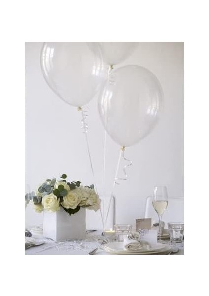 Marifetlerim - Düz Şeffaf Balon 12 Inch 5 Adet