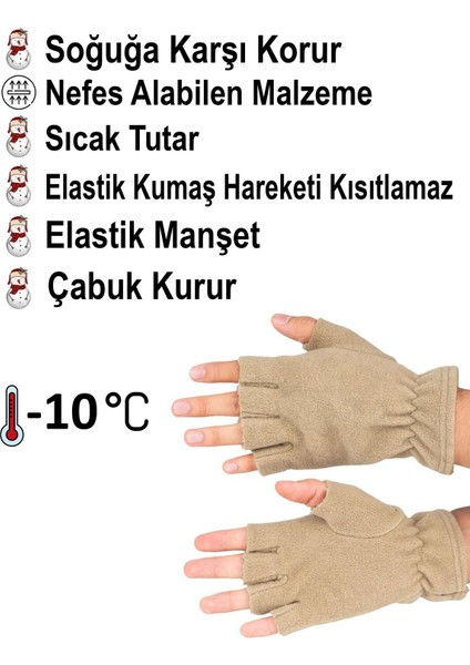 Bej Polar Kesik Eldiven — Rahat ve Şık Kış Aksesuarı fiyatları