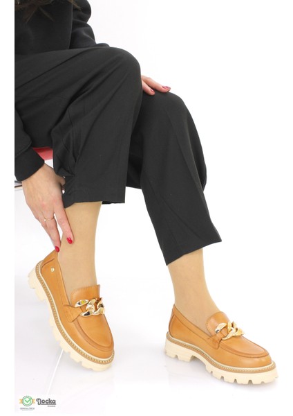 Kadın Ortopedik Deri Bağcıksız Loafer Ayakkabı M26YA3690