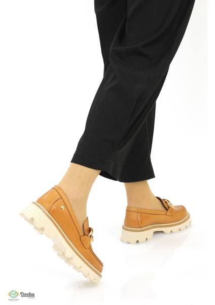 Kadın Ortopedik Deri Bağcıksız Loafer Ayakkabı M26YA3690