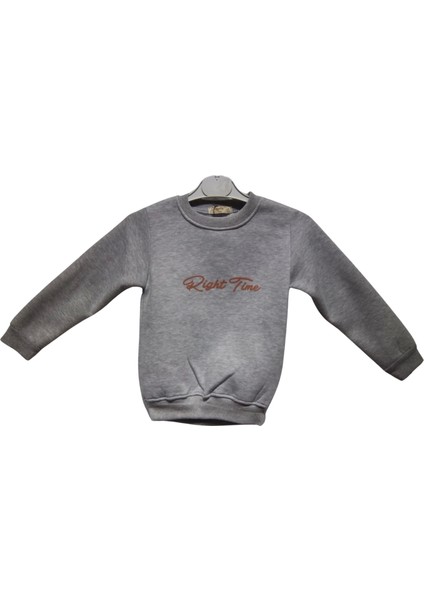Rıght Tıme Baskılı Erkek Sweatshırt