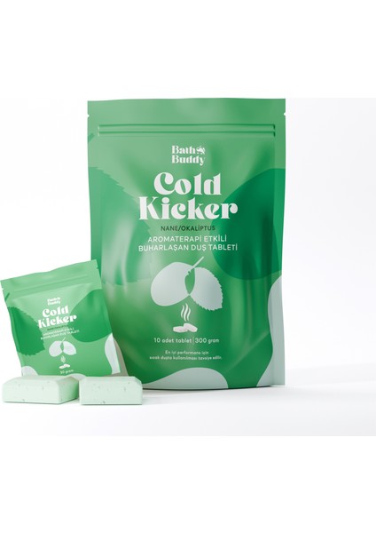 Cold Kicker Doğal Okaliptus ve Nane Esansiyel Yağlı Aromaterapi Etkili Duş Tableti 10 Adet