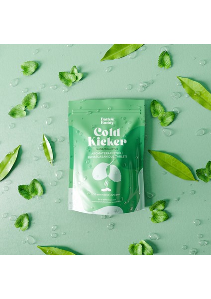 Cold Kicker Doğal Okaliptus ve Nane Esansiyel Yağlı Aromaterapi Etkili Duş Tableti 10 Adet