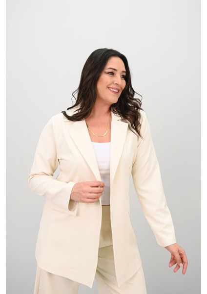 Kadın Büyük Beden Geniş Paça Ceket Pantolon Takım 9008-25 indirimleri