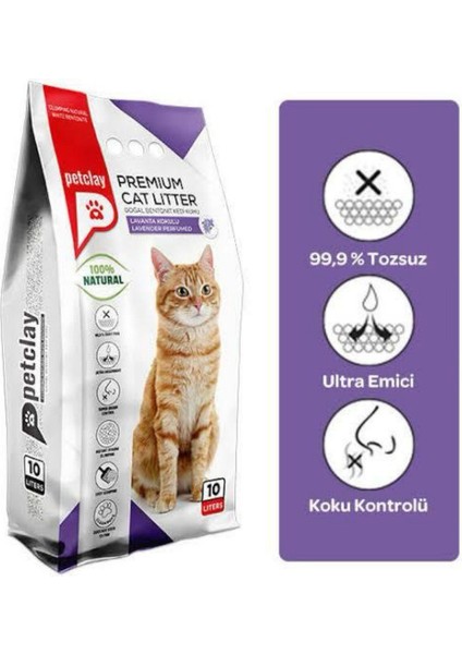 Lavanta Bentonit Kedi Kumu 10 Lt – Ince Taneli