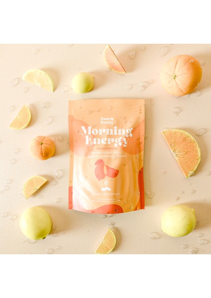 Morning Energy Doğal Portakal ve Limon Esansiyel Yağlı Aromaterapi Etkili Duş Tableti 10 Adet