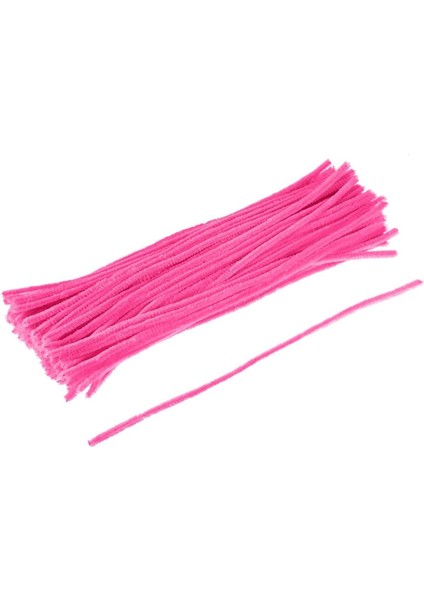 Pembe Renkli Şönil, 25 Adet Eğitici Şönil Seti, Tüylü Tel, 30 Cm, Peluş Tel fiyatları