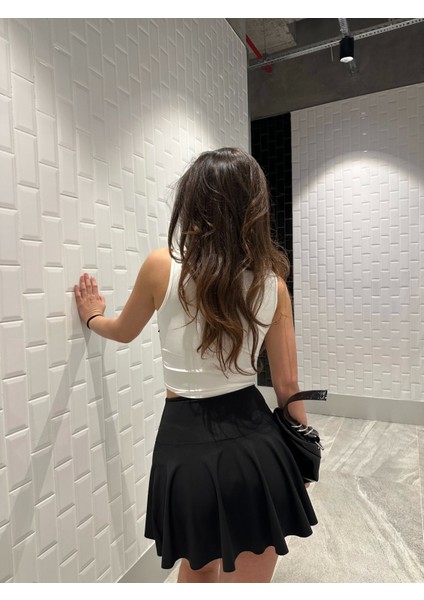 Beyaz Fermuarlı Bilyeli Bluz indirimleri