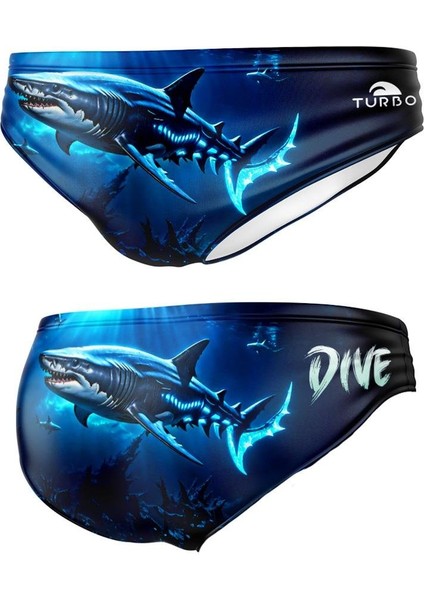 Erkek Sutopu Mayosu Shark Dıve Navy Waterpol