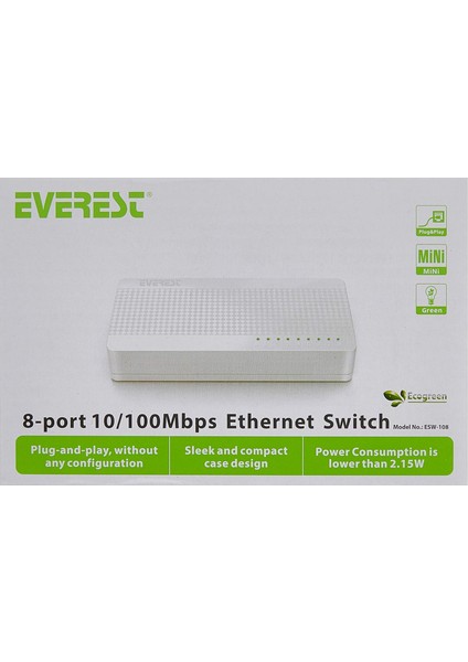 Menashop ESW-108 8 Port 10/100MBPS Ethernet Switch Hub