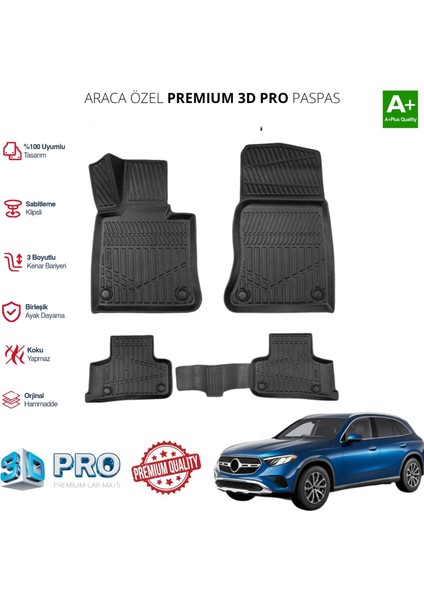 Mercedes Glc Araca Özel 3D Paspas 2023 2024 2025 2026 fiyatları